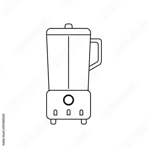 Blender line art silhouette vector