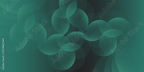 Dark green background with overlapping circular shapes. Gradient  featuring green and black tones. modern simple art nice illustrations vector
