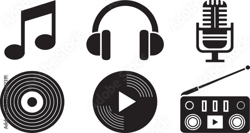 music icons set