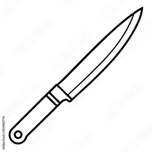 Minimalist Knife Outline Vector
