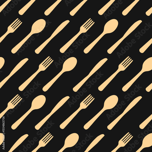 Forks spoons Luxury trendy useful design stunning abstract vector illustration artwork