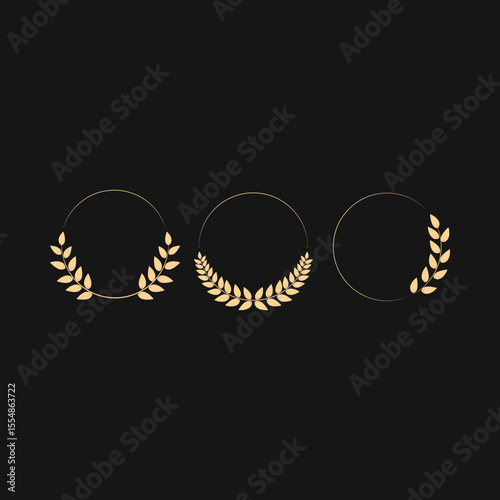 Laurel wreath Luxury trendy useful design stunning abstract vector illustration artwork