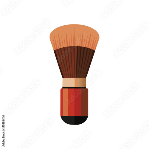 Kabuki Brush Vector Illustration on White Background