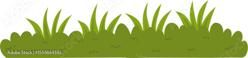 Green Grass Vector Illustration - Nature Landscape Element for Background and Desgin