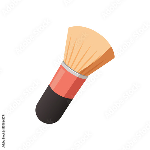 Kabuki Brush Vector Illustration on White Background