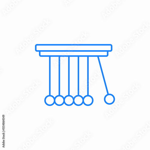 newton cradle icon sign vector