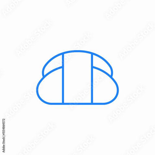 nigiri sushi food icon sign vector