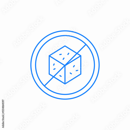 no sugar icon sign vector