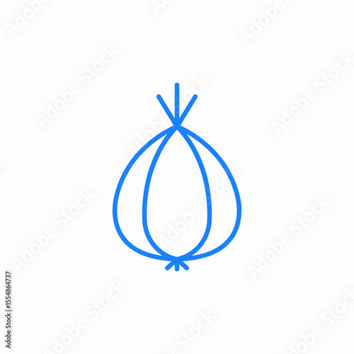 onion garlic vegetable icon sign vector
