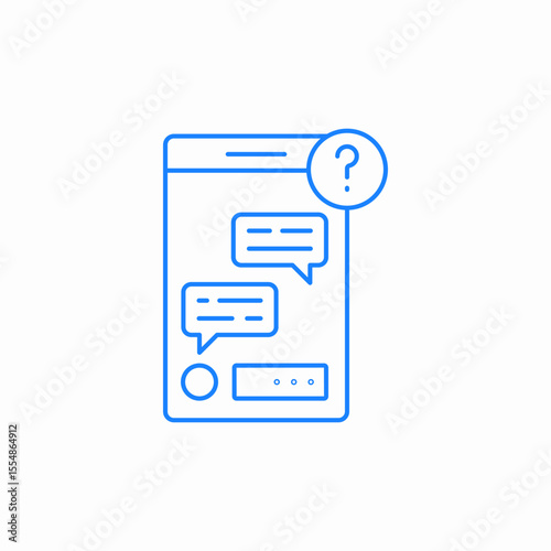 online inquery icon sign vector