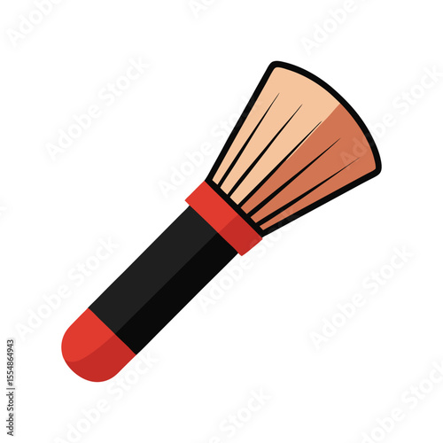 Kabuki Brush Vector Illustration on White Background