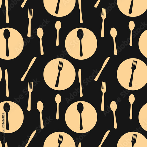 Tableware forks Luxury trendy useful design charming abstract vector illustration artwork