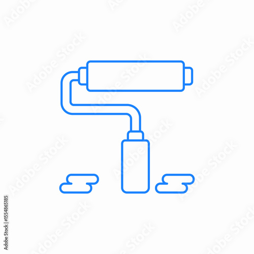 paint roller icon sign vector