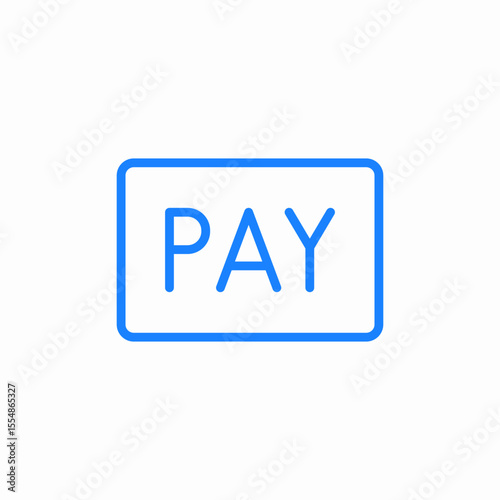 pay button icon sign vector