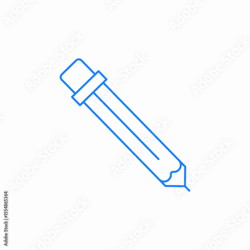 pencil with eraser icon sign vector