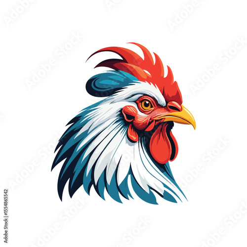 rooster isolated on white background