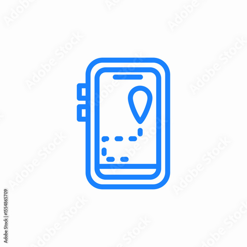 phone map pin icon sign vector