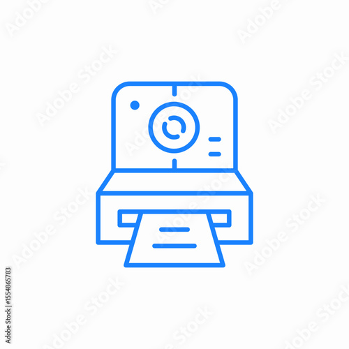 photo printer machine icon sign vector