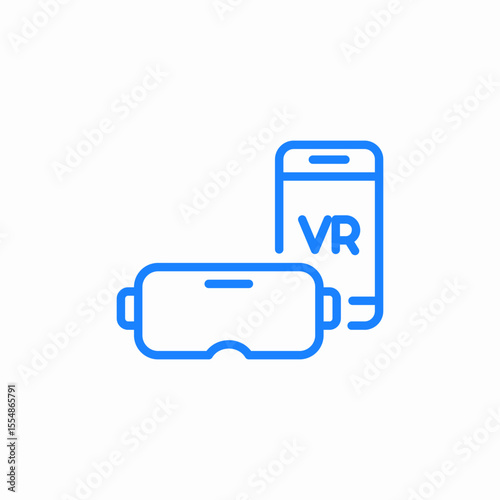 phone vr setup icon sign vector
