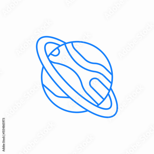planet space rings icon sign vector