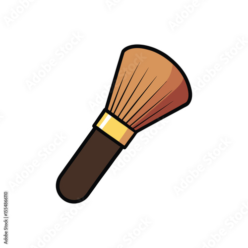 Kabuki Brush Vector Illustration on White Background