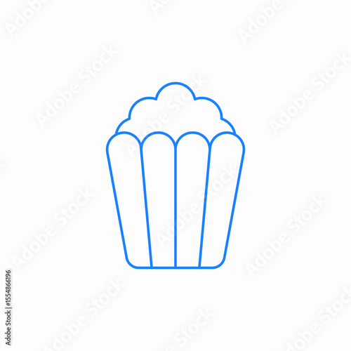popcorn bag icon sign vector