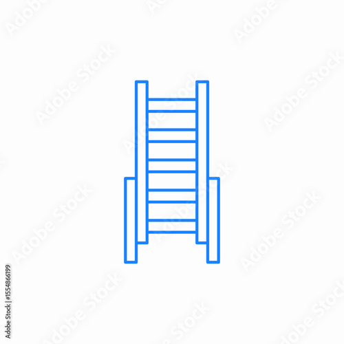 portable ladder icon sign vector