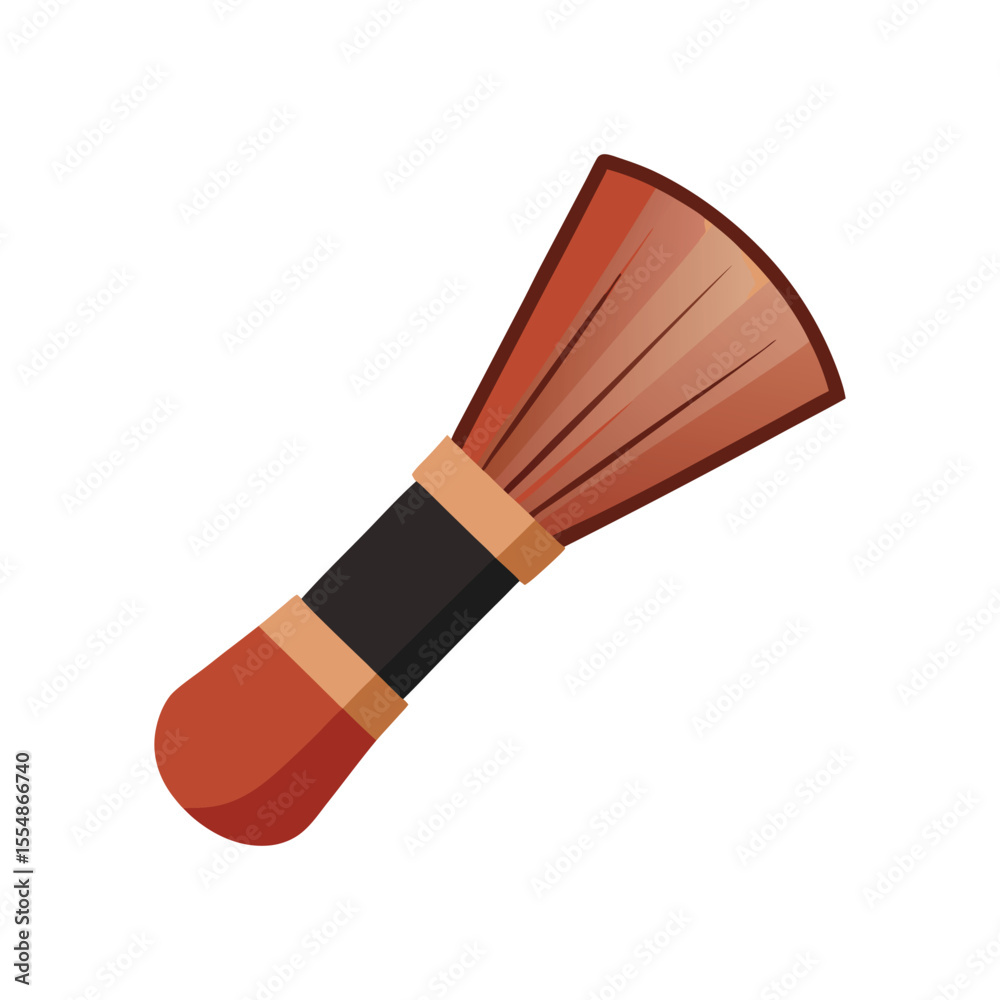Fototapeta premium Kabuki Brush Vector Illustration on White Background