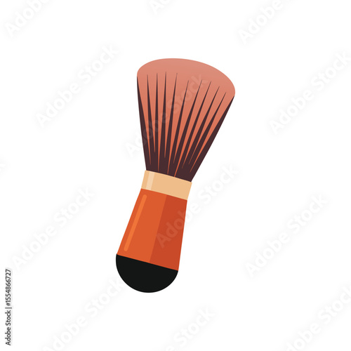 Kabuki Brush Vector Illustration on White Background