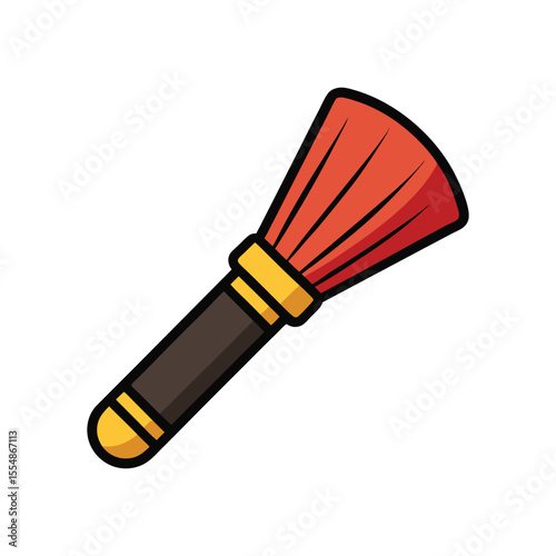 Kabuki Brush Vector Illustration on White Background