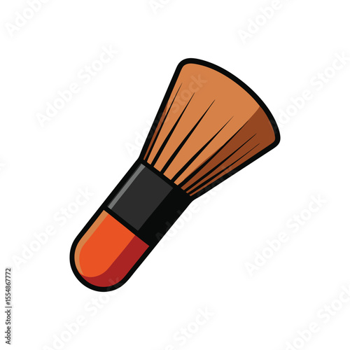 Kabuki Brush Vector Illustration on White Background