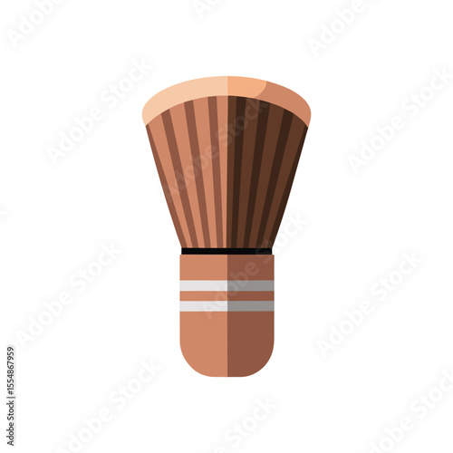 Kabuki Brush Vector Illustration on White Background