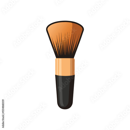 Kabuki Brush Vector Illustration on White Background