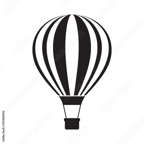 Vibrant hot air balloon illustration for travel and adventure banners