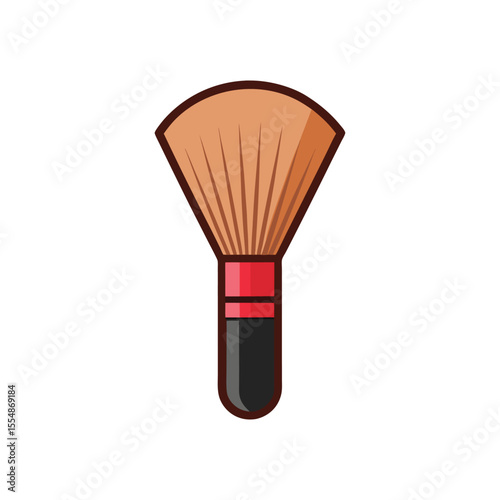Kabuki Brush Vector Illustration on White Background