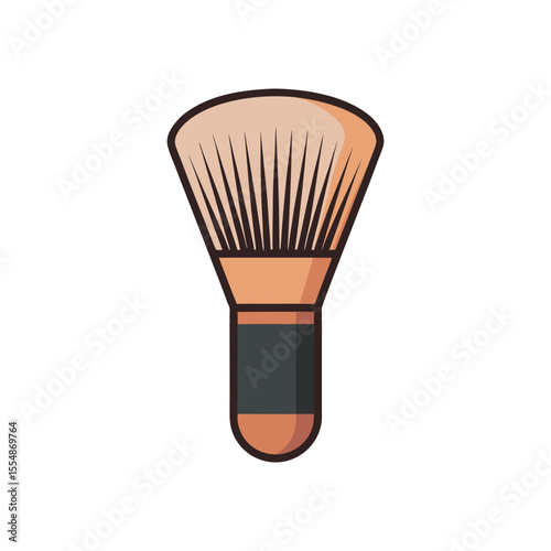 Kabuki Brush Vector Illustration on White Background