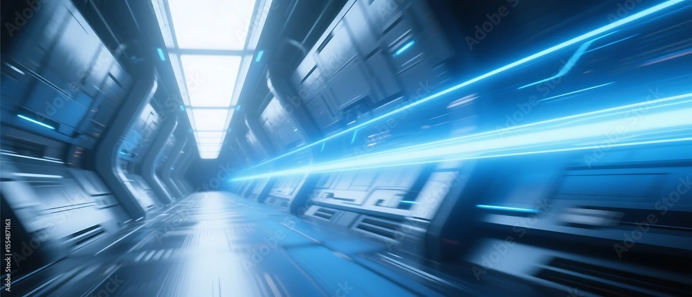 Obraz premium Moving light streak ray