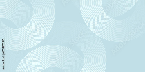 Modern abstract background. Glossy white gradient circle lines. Minimal geometric pattern. Simple art good nice