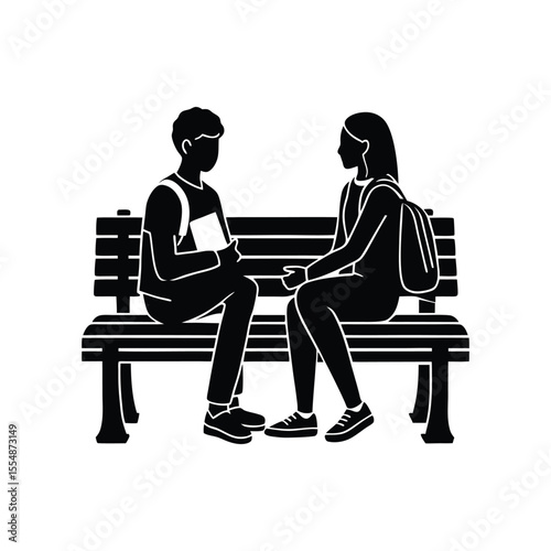 friends chatting on campus benches