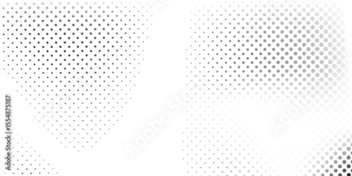 Dots gradient background. Faded grit noise texture. White and black sand wallpaper. Retro pixelated backdrop. modern simple