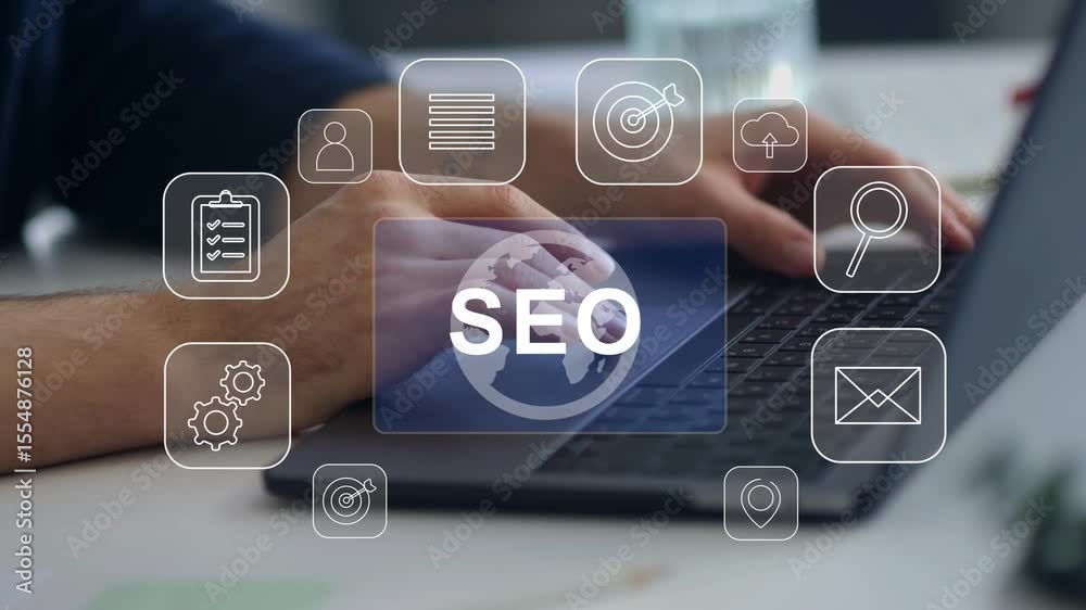 SEO search engine optimization for promoting ranking traffic on website and optimizing your website to rank in search