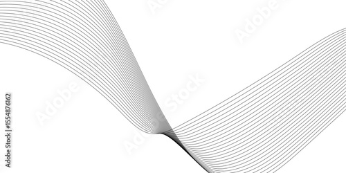 Abstract wave line business background. Thin line wavy abstract vector background. Curve wave seamless pattern. Wavy sound and curve line background.