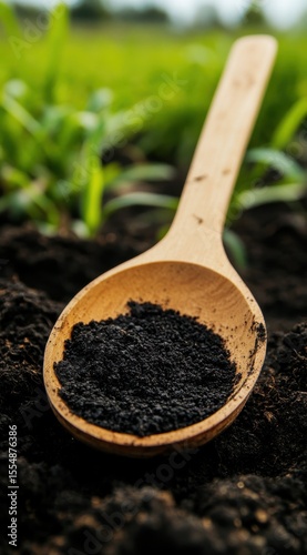 Dark Brown Loamy Soil Texture with Mixed Pebbles and Sticks in a Wooden Setting Ideal for Various Gardening Applications