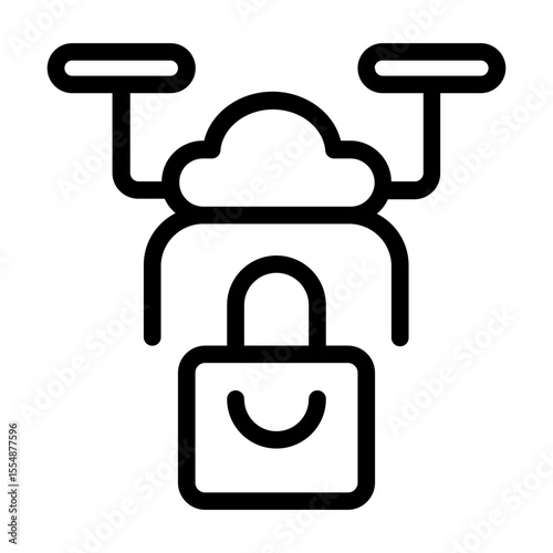 Urban Drone Delivery Icon