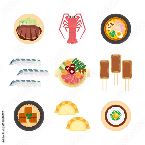 三重グルメのストックイラスト