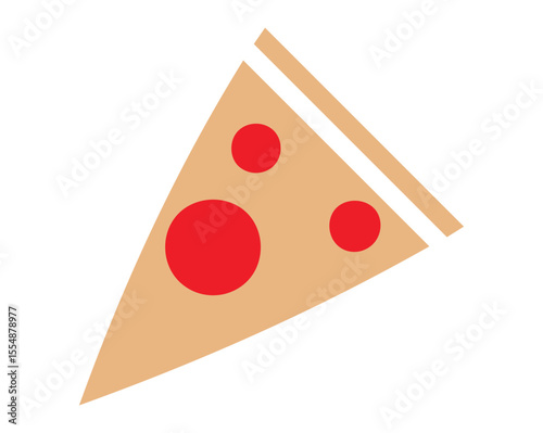 Pizza Slice Silhouette, EPS Vector, fully Editable File.
