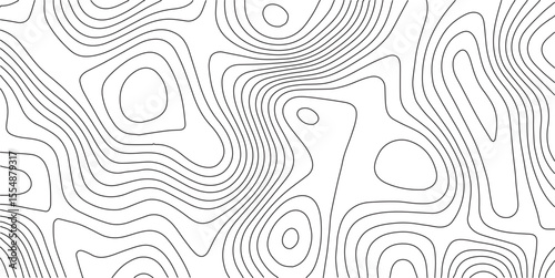 White wave paper curved reliefs abstract background, Topography map background, Abstract topographic contours map background. Vector geographic contour map
