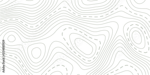 White wave paper curved reliefs abstract background, Topography map background, Abstract topographic contours map background. Vector geographic contour map