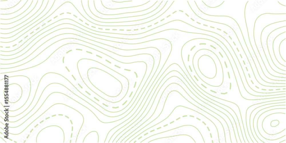 Fototapeta premium Topographic dot pattern in green and white 