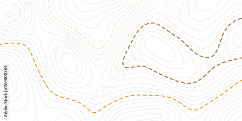 Vector line contour map texture, typography abstract pattern, golden mountain landscape grid